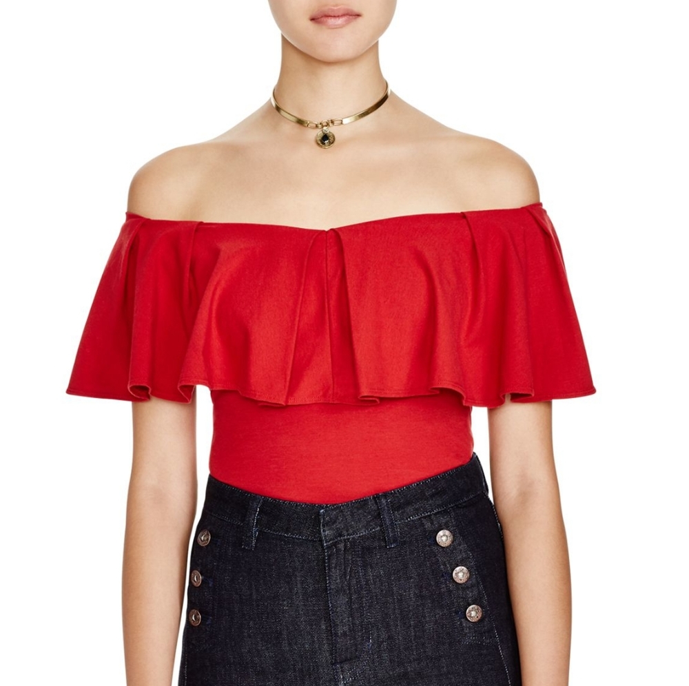 Free People off the shoulder red top